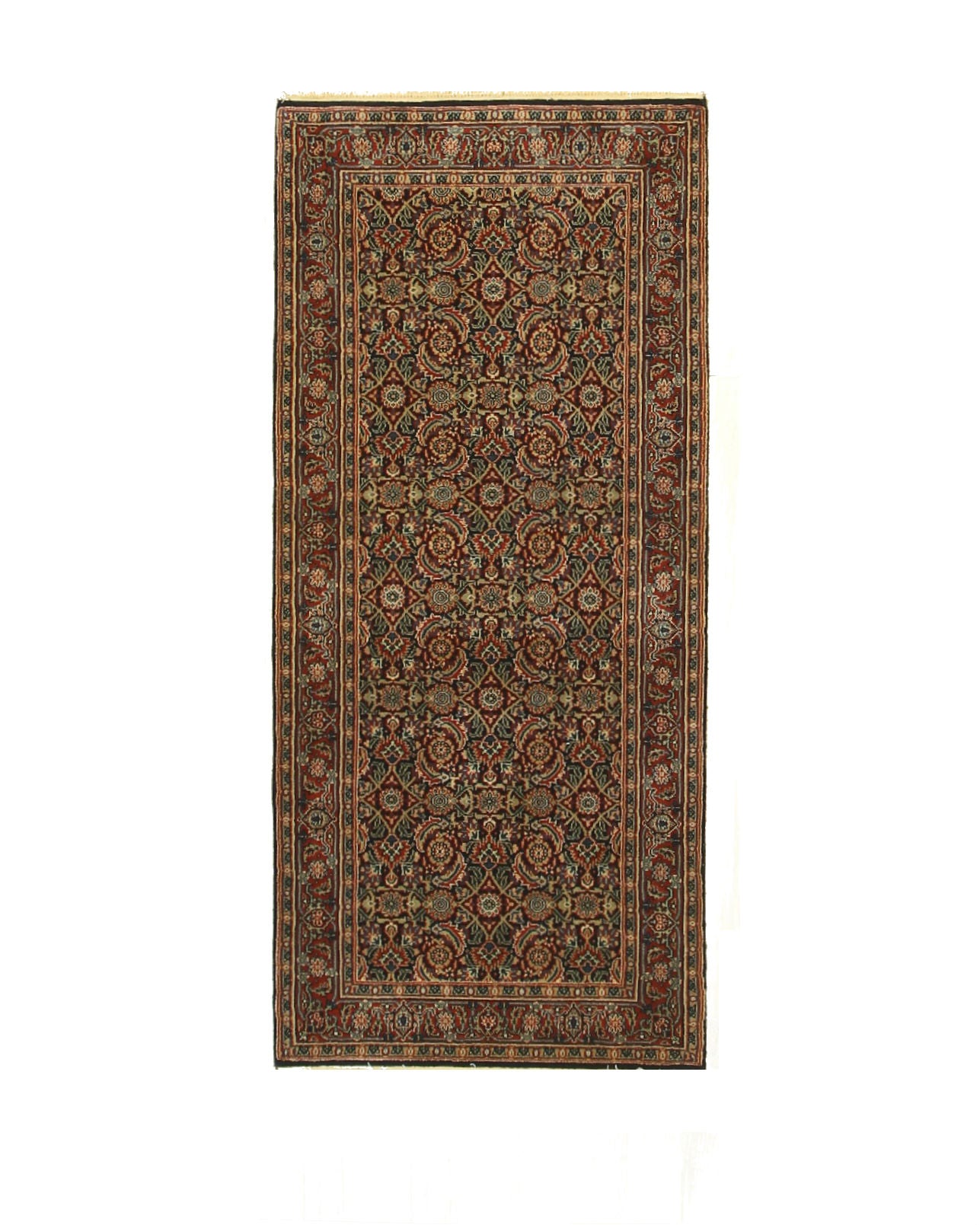 EORC Blue Hand Knotted Wool Herati Rug