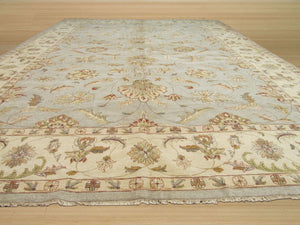 EORC Hand-knotted Wool Gray Traditional Oriental Agra Rug