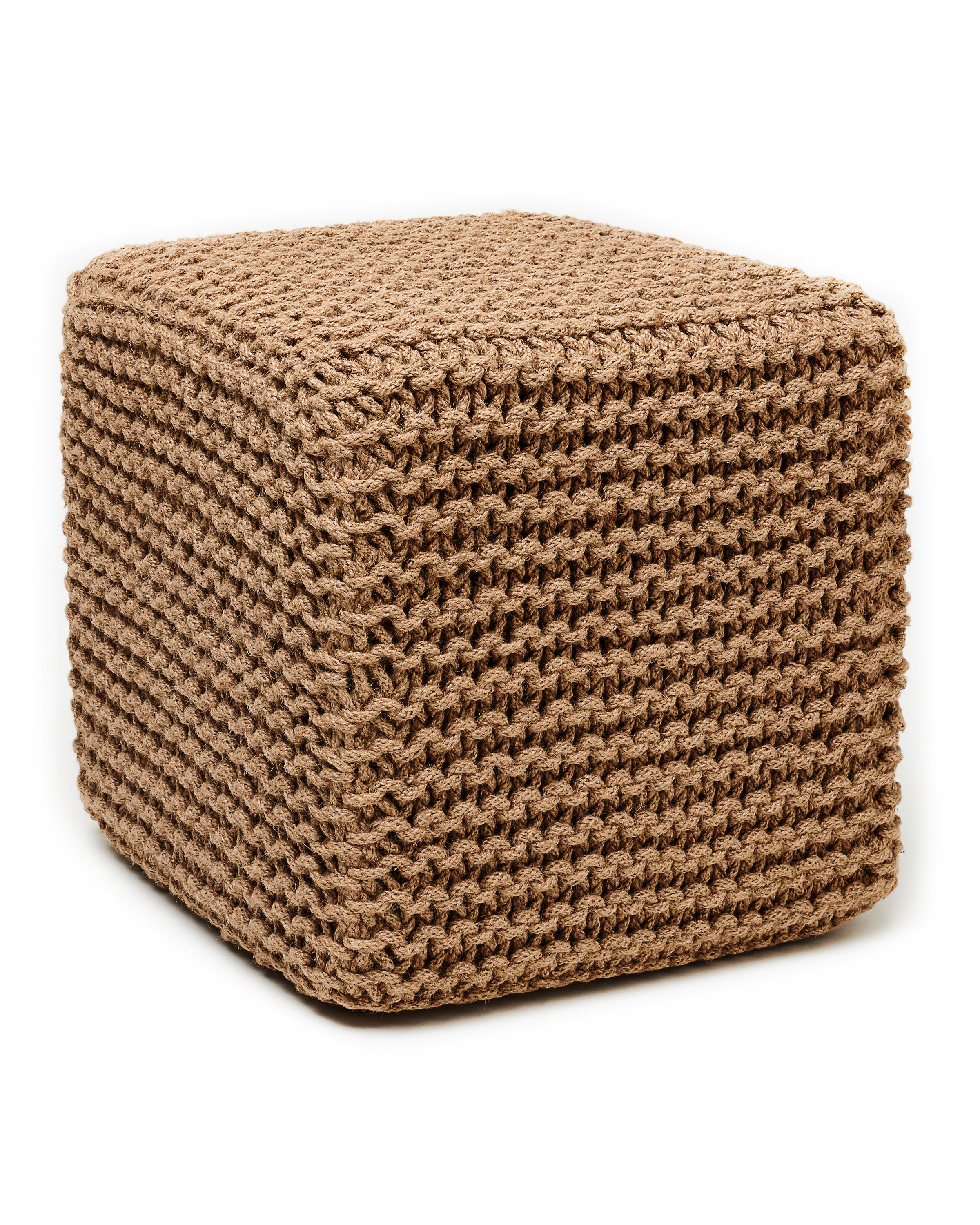 Anji Mountain Natural Jute Square Pouf