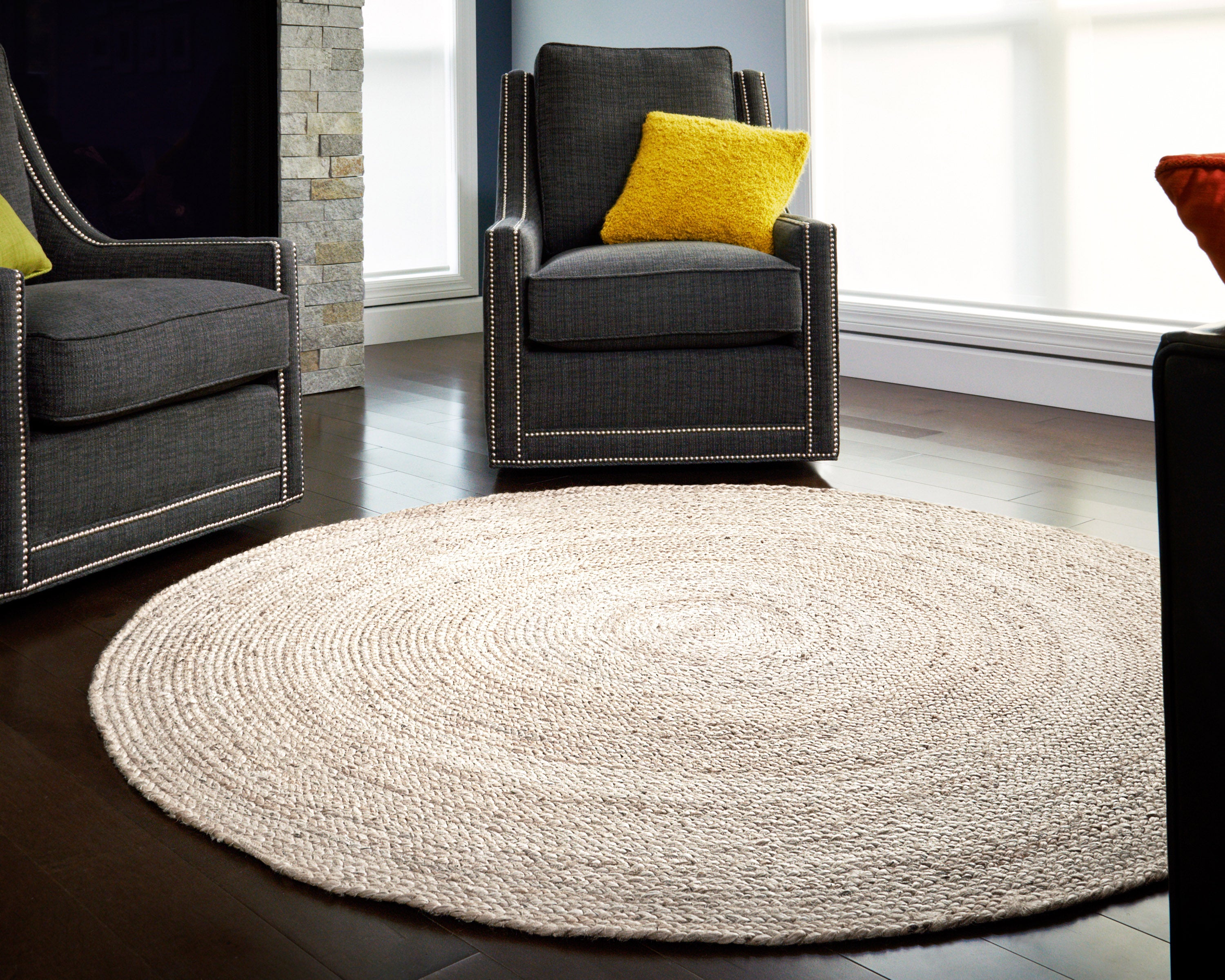 Anji Mountain Kerala Ivory Jute Area Rug