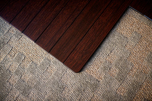 Anji Mountain Bamboo Roll-Up Chairmat 36" x 48" with lip