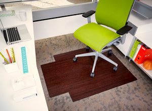 Anji Mountain Bamboo Roll-Up Chairmat 36" x 48" with lip