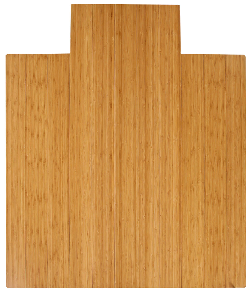 Anji Mountain Bamboo Deluxe Roll-Up Chairmat 44" x 52" with lip