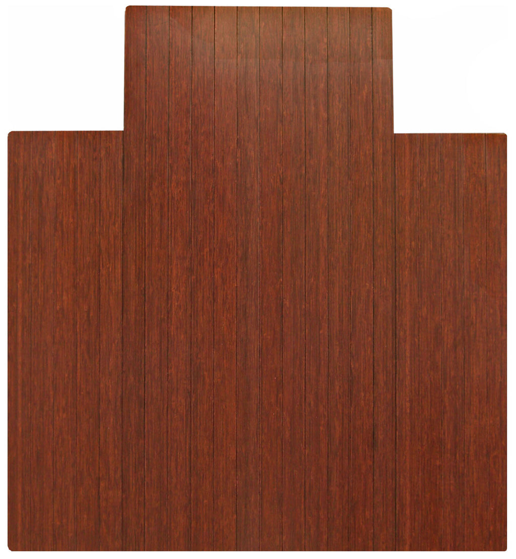 Anji Mountain Bamboo Roll-Up Chairmat 44" x 52" with lip