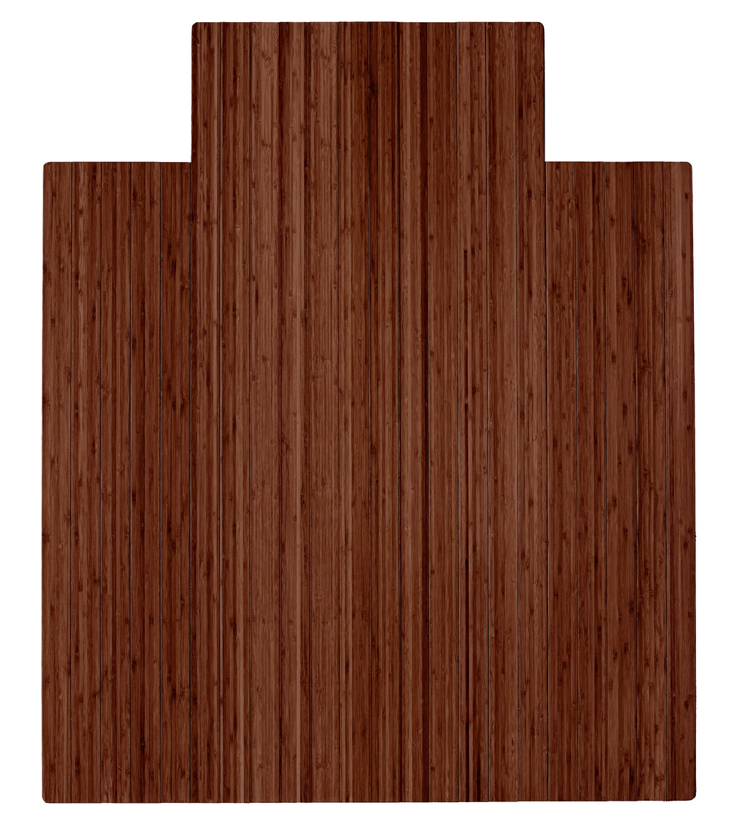Anji Mountain Bamboo Roll-Up Chairmat 44" x 52" with lip