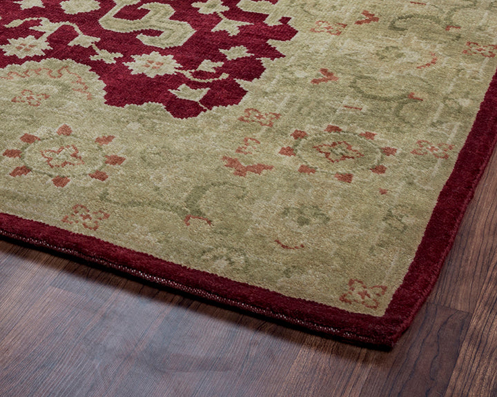 Rizzy Home Aquarius AQ8659 Burgundy Border Area Rug