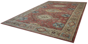 Rizzy Home Aquarius AQ8844 Red Border Area Rug
