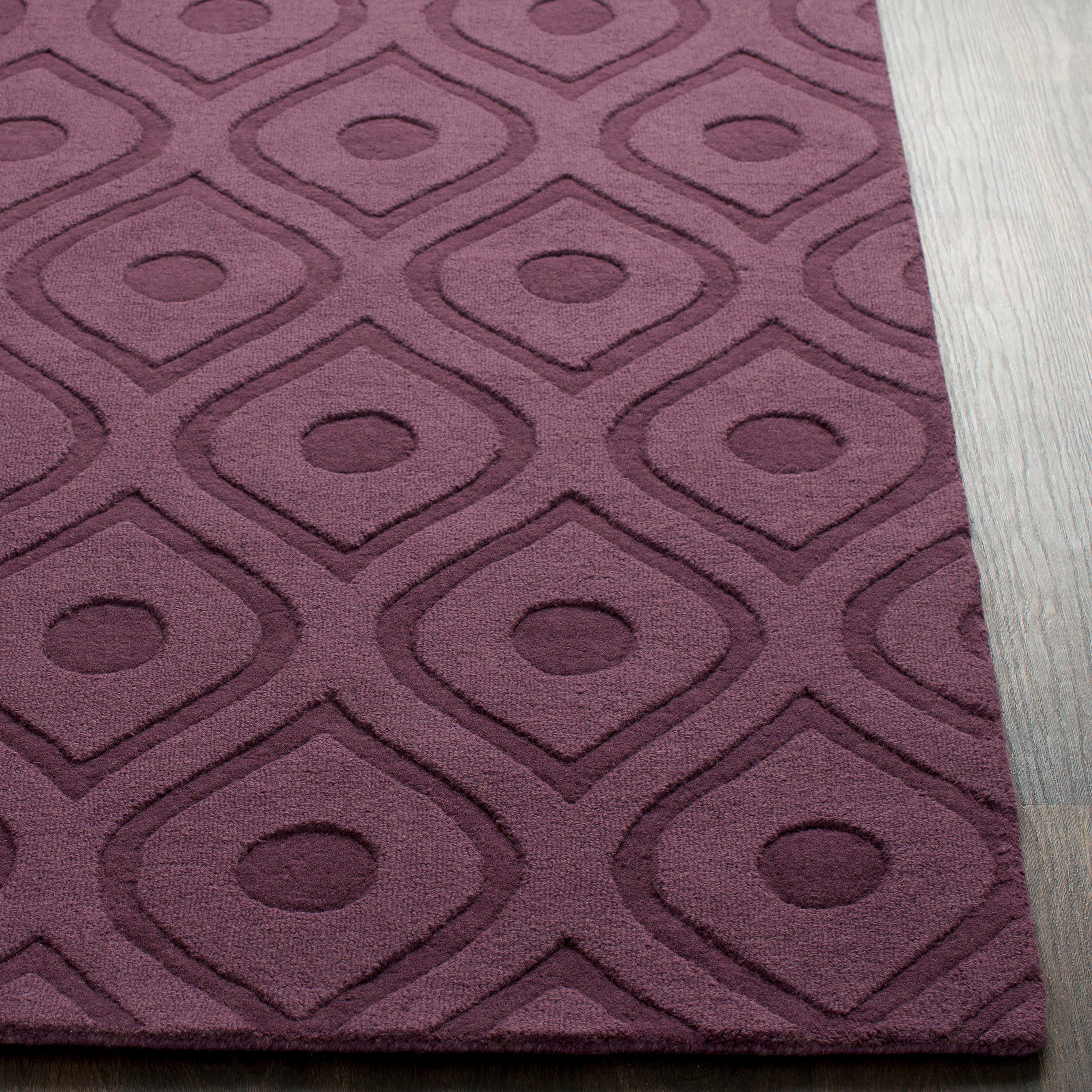 Livabliss Central Park Solid Purple AWHP-4006 Area Rug