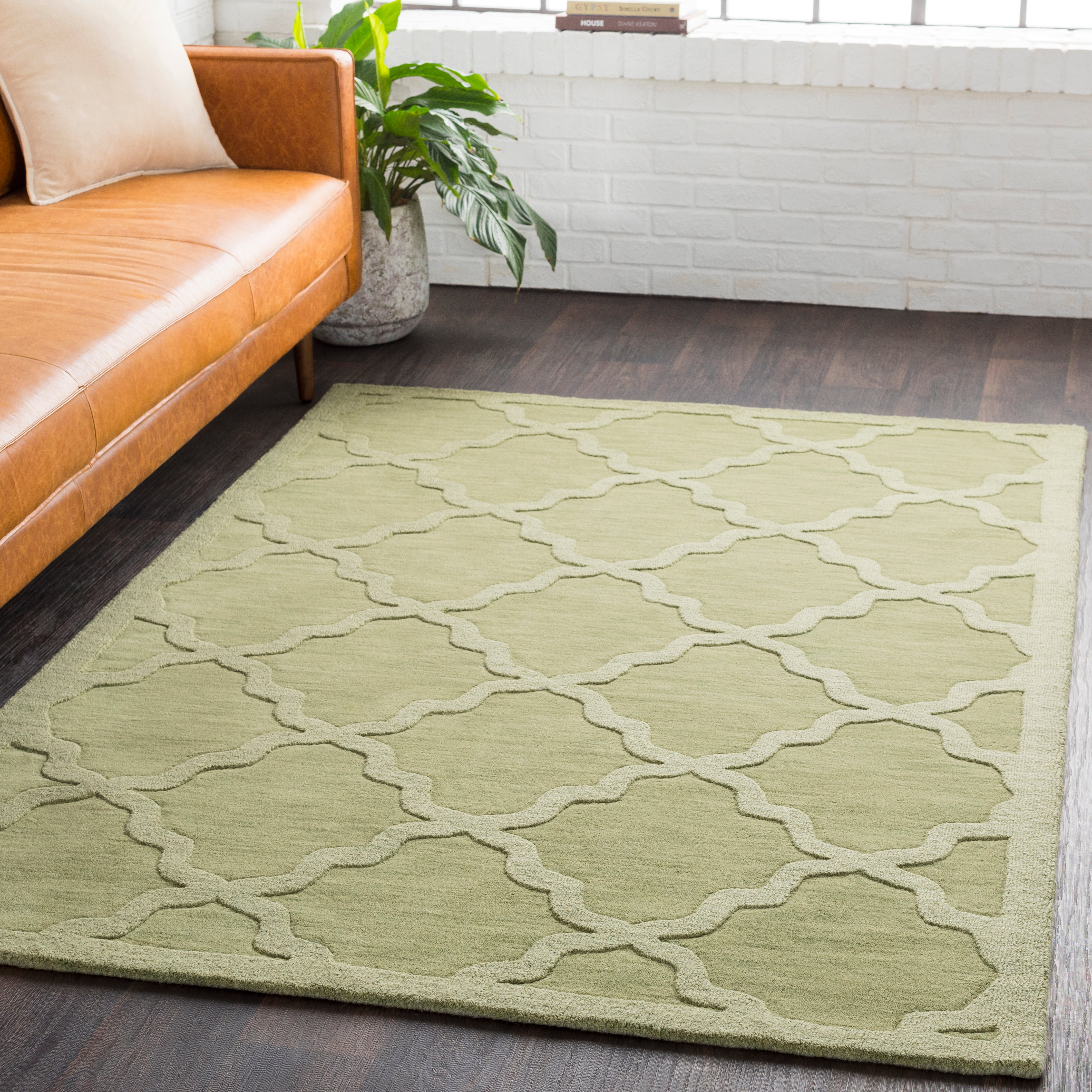 Surya Central Park Solid Green AWHP-4016 Area Rug
