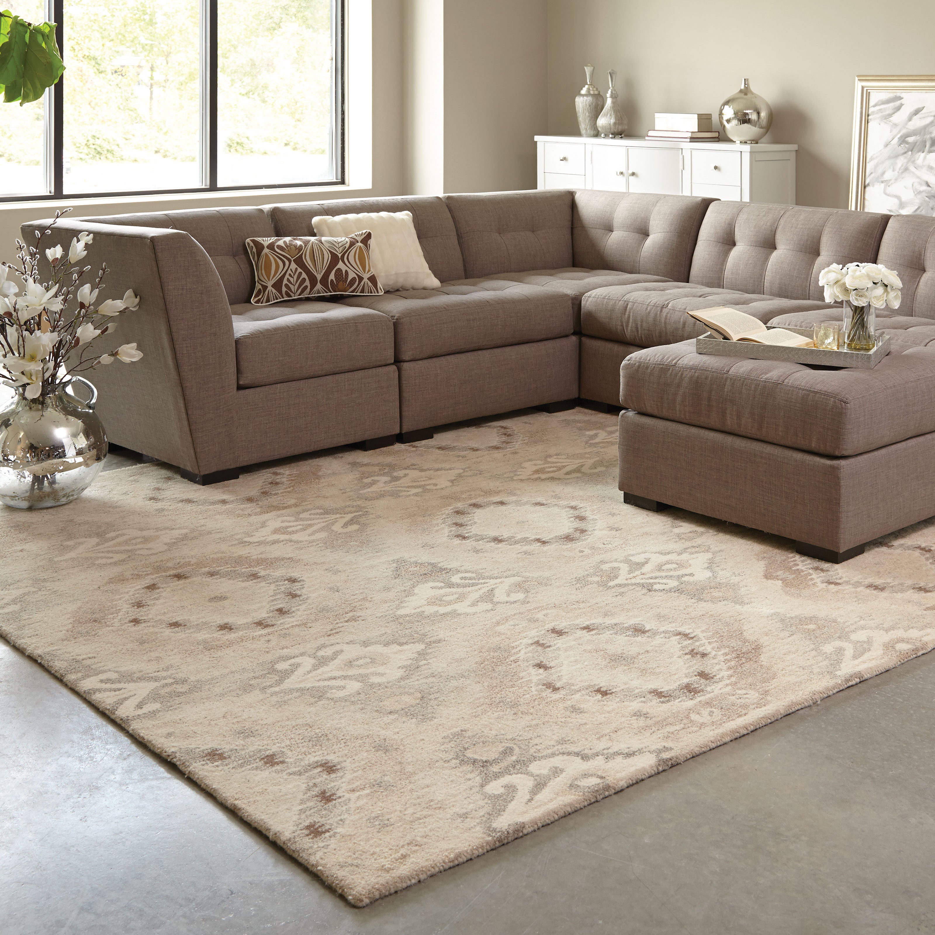 Oriental Weavers Anastasia Beige/Ivory Abstract 68003 Area Rug