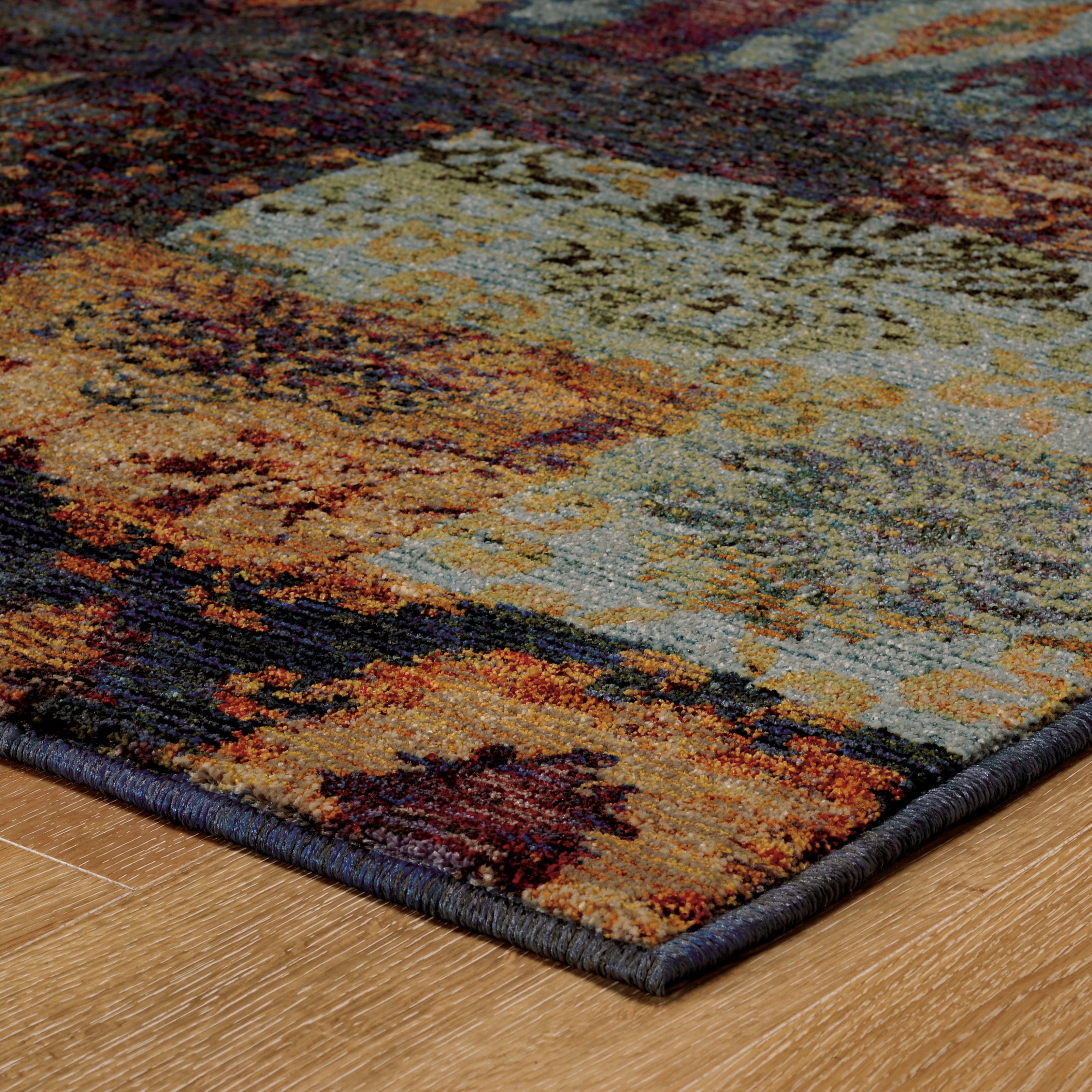 Oriental Weavers Andorra Multi/Blue Abstract 7137A Area Rug