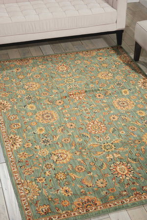 Kathy Ireland Ancient Times Ancient Treasures Teal Area Rug by Nourison