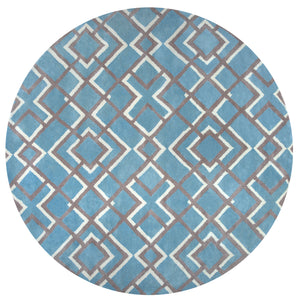 Rizzy Home Bradberry Downs BD8598 Blue Trellis Area Rug