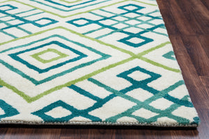 Rizzy Home Bradberry Downs BD8863 Blue Trellis Area Rug