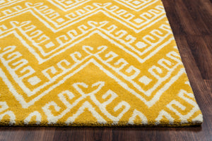 Rizzy Home Bradberry Downs BD8870 Gold Chevron Area Rug
