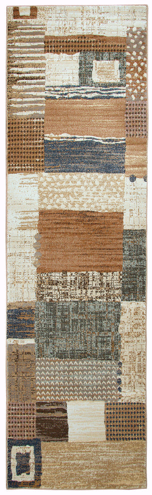 Rizzy Home Bennington BI4572 Ivory Block Area Rug