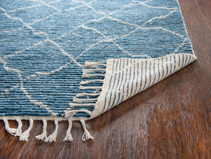 Rizzy Home Berkley BK993A Blue Dimonds/Lines Area Rug