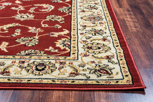 Rizzy Home Bay Side BS3579 Burgundy Border Area Rug