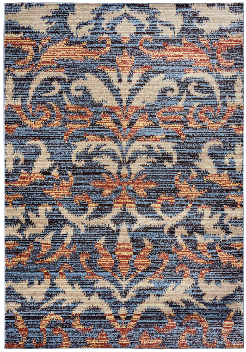 Rizzy Home Bay Side BS3596 Blue/Black Ikat Area Rug