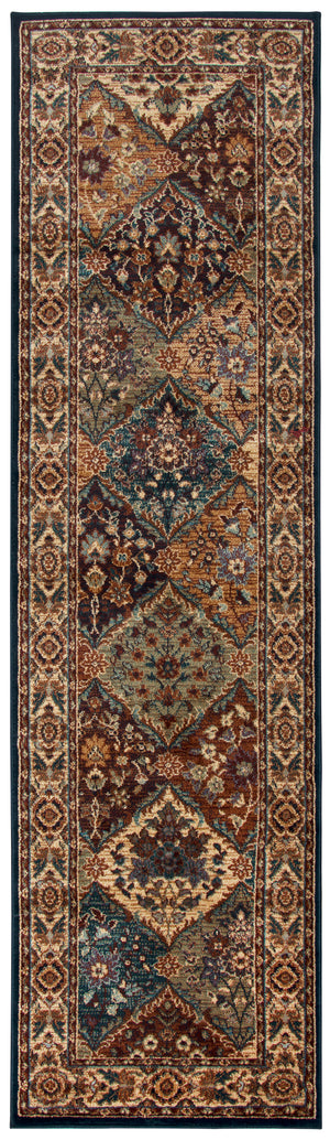 Rizzy Home Bellevue BV3199 Khaki Border Area Rug