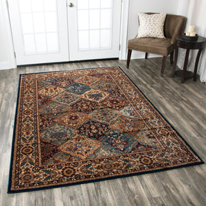 Rizzy Home Bellevue BV3199 Khaki Border Area Rug