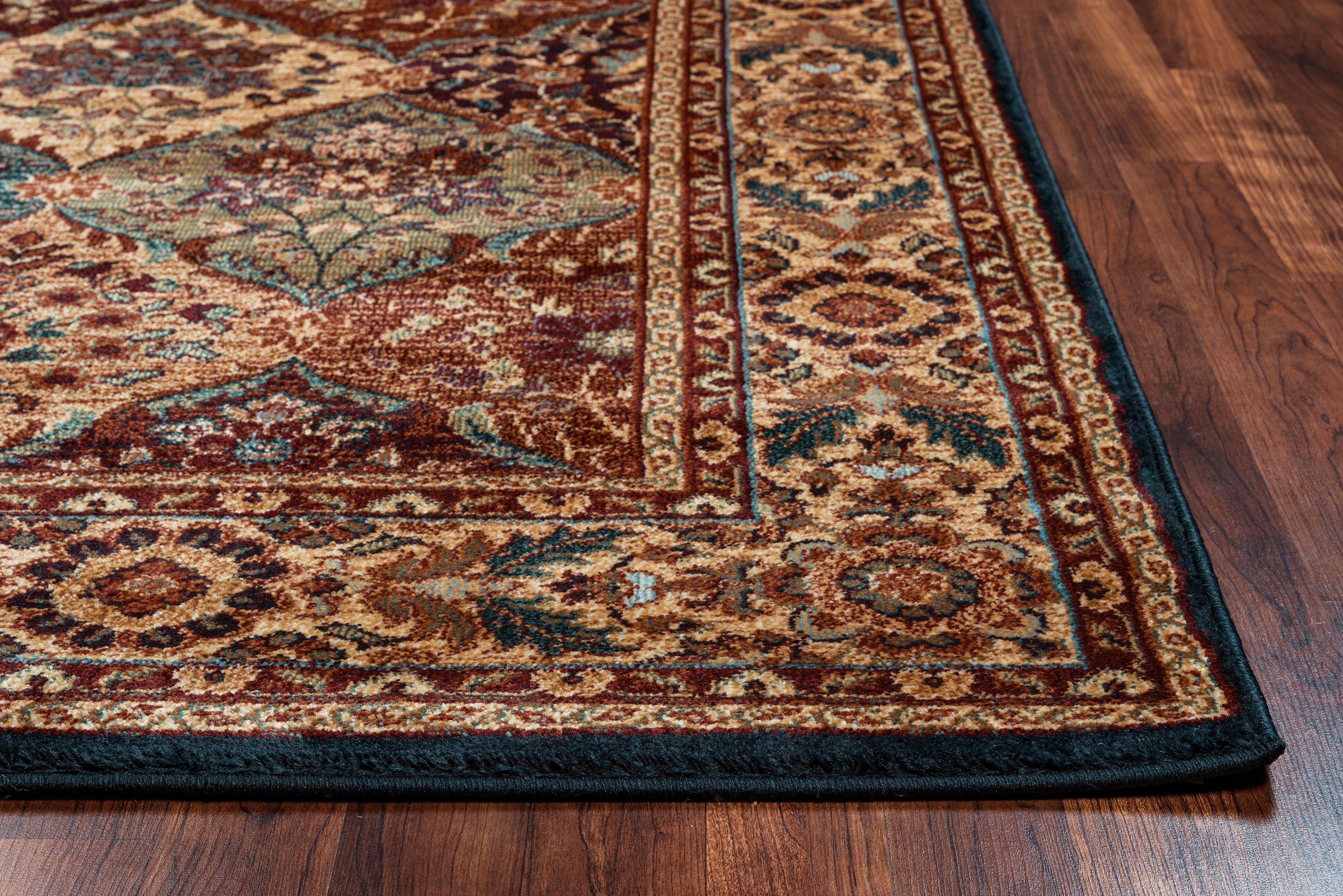 Rizzy Home Bellevue BV3199 Khaki Border Area Rug