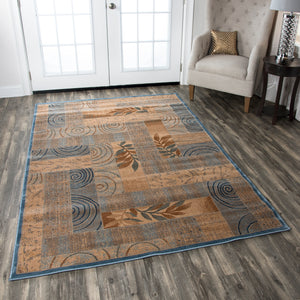Rizzy Home Bellevue BV3203 Blue Abstract Area Rug