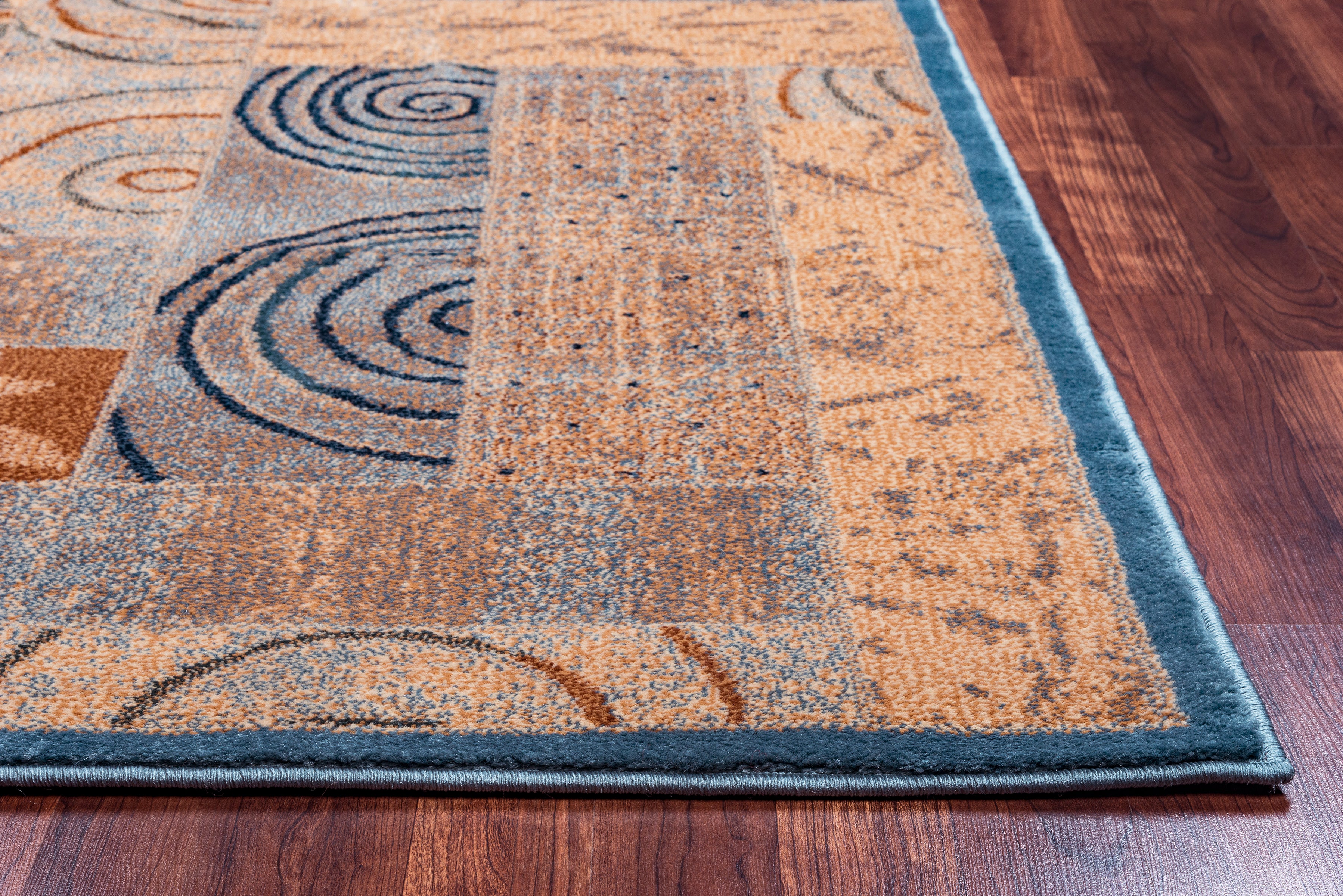 Rizzy Home Bellevue BV3203 Blue Abstract Area Rug