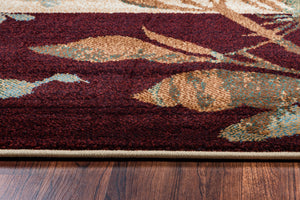 Rizzy Home Bellevue BV3426 Multi-Colored Block/ Floral Area Rug