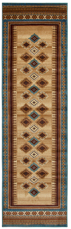 Rizzy Home Bellevue BV3712 Tan/ Ivory/Brown Southwest/ Tribal Area Rug