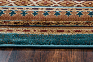 Rizzy Home Bellevue BV3712 Tan/ Ivory/Brown Southwest/ Tribal Area Rug