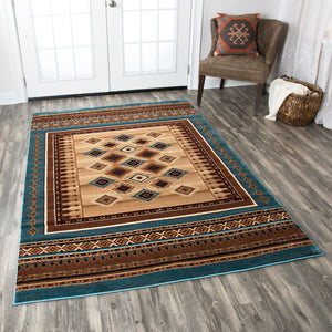 Rizzy Home Bellevue BV3712 Tan/ Ivory/Brown Southwest/ Tribal Area Rug