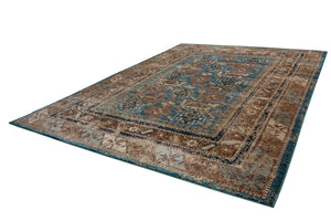 Rizzy Home Bellevue BV3728 Blue Border Area Rug