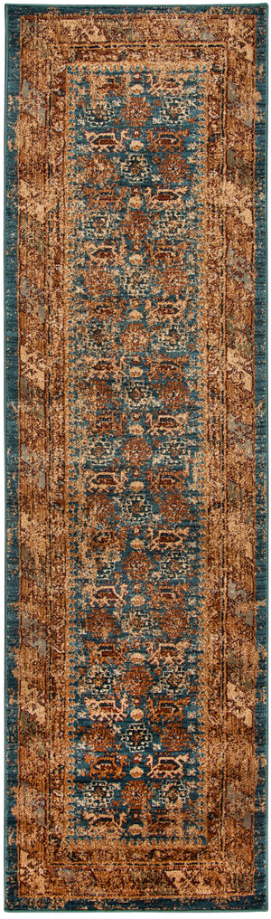 Rizzy Home Bellevue BV3728 Blue Border Area Rug