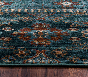Rizzy Home Bellevue BV3954 Blue Border Area Rug