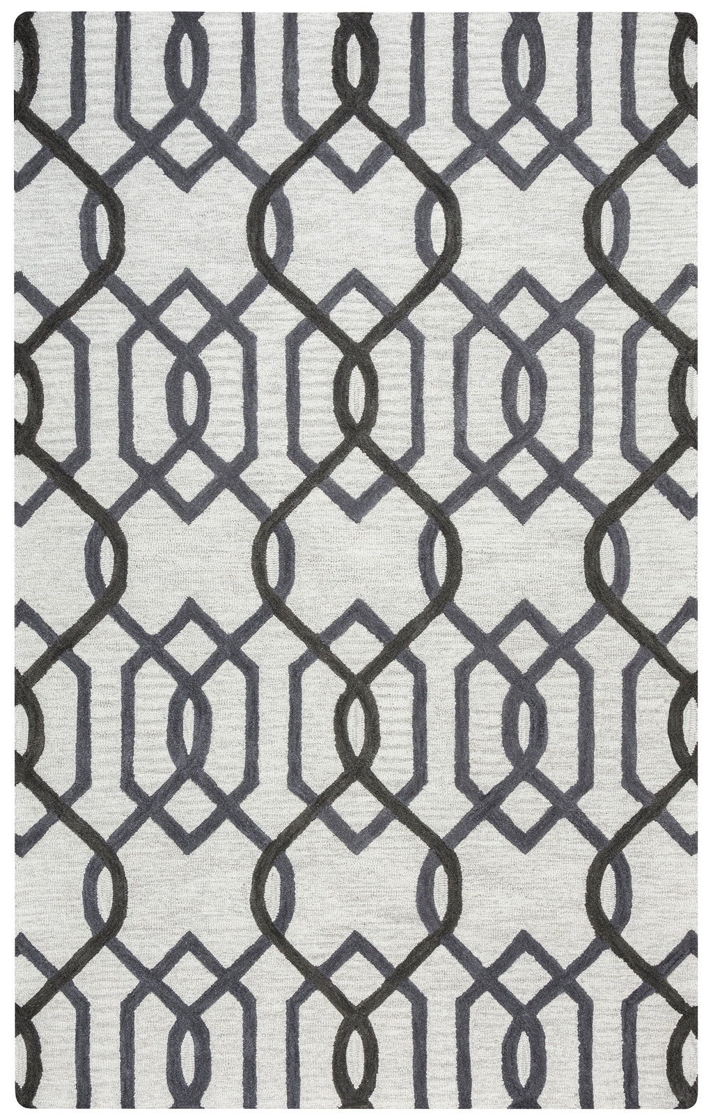 Rizzy Home Caterine CE9526 Gray Trellis Area Rug
