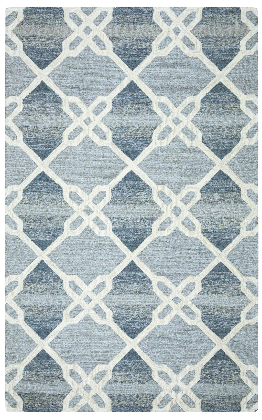 Rizzy Home Caterine CE9605 Blue Trellis Area Rug