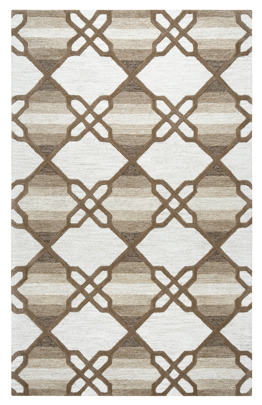 Rizzy Home Caterine CE9721 Khaki Trellis Area Rug