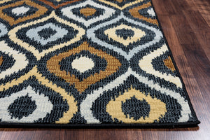 Rizzy Home Carrington CG4801 Black Trellis Area Rug