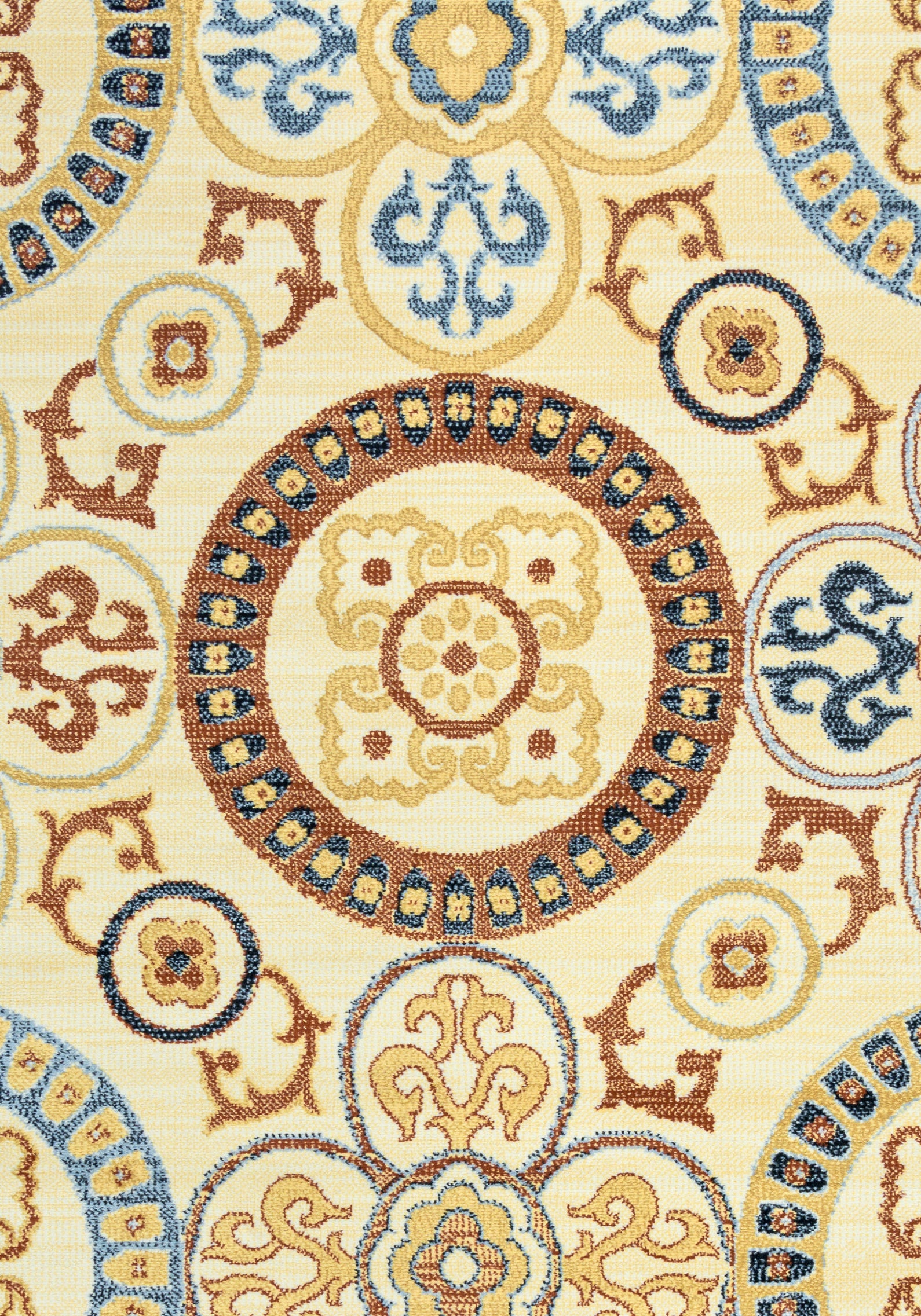 Rizzy Home Carrington CG4802 Ivory Medallion Area Rug