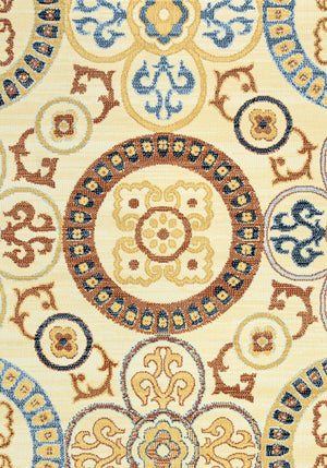 Rizzy Home Carrington CG4802 Ivory Medallion Area Rug
