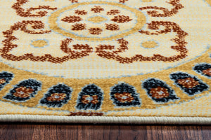 Rizzy Home Carrington CG4802 Ivory Medallion Area Rug