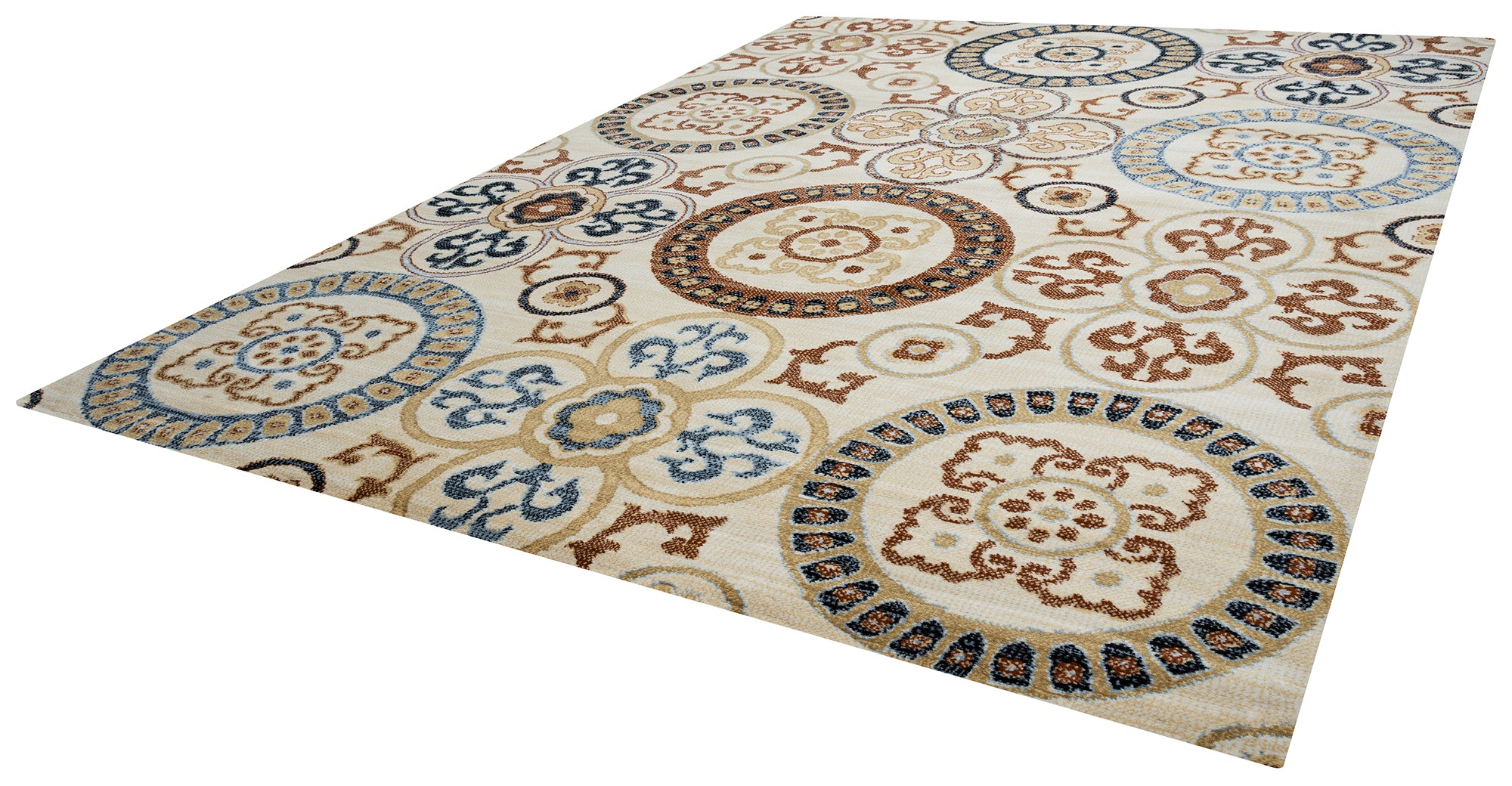 Rizzy Home Carrington CG4802 Ivory Medallion Area Rug