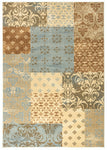 Rizzy Home Carrington CG4852 Ivory/Camel Patchwork Area Rug