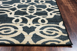 Rizzy Home Carrington CG4853 Black Trellis Area Rug