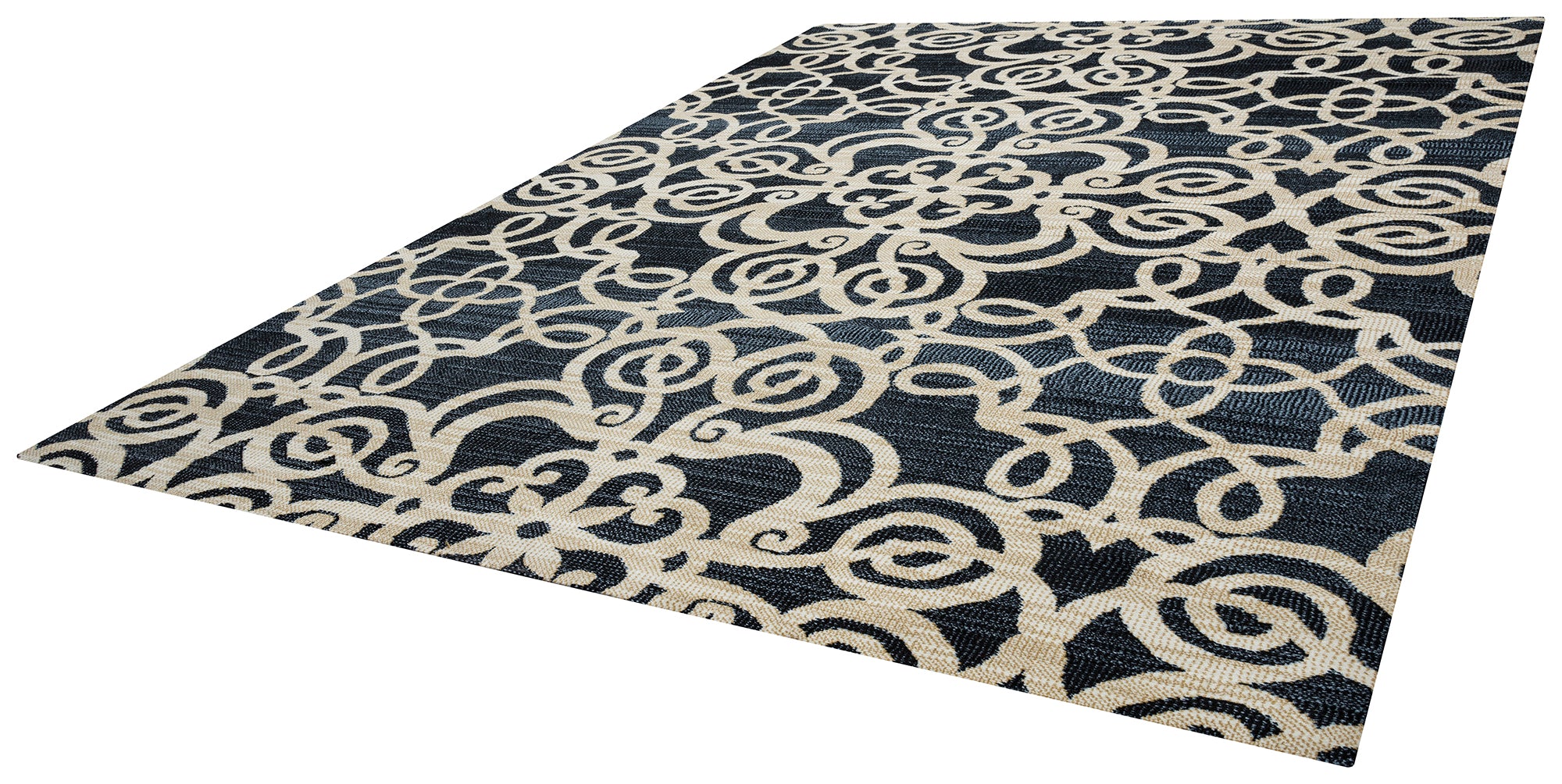 Rizzy Home Carrington CG4853 Black Trellis Area Rug