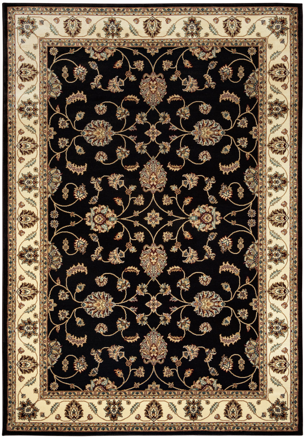 Rizzy Home Chateau CH4218 Black Border Area Rug