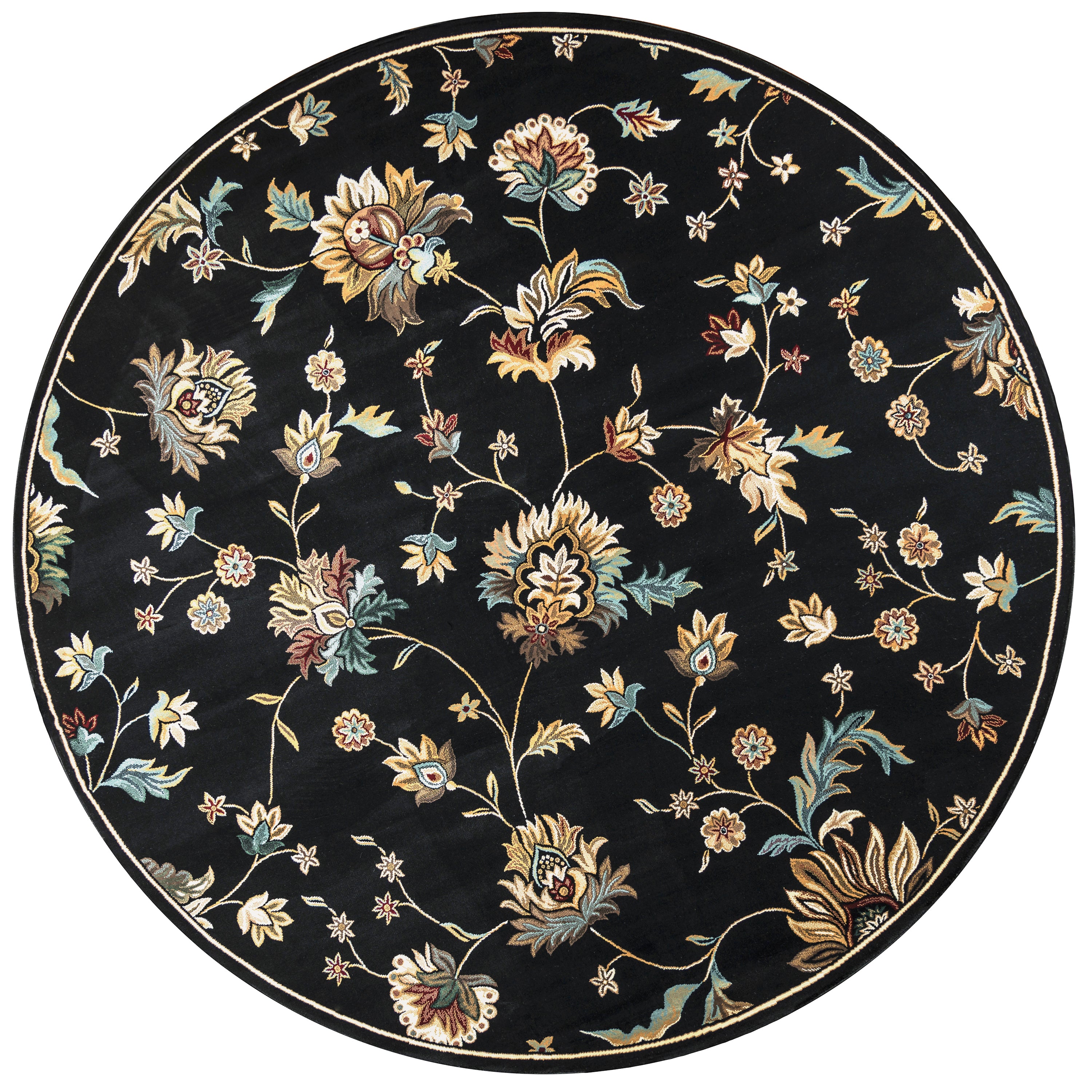 Rizzy Home Chateau CH4331 Black Floral Area Rug