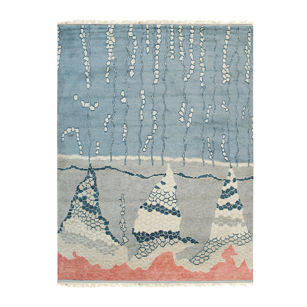 EORC Multi Hand Knotted Wool Berber Moroccan Rug