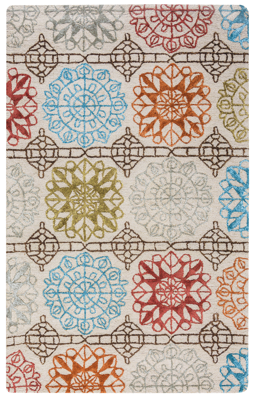 Rizzy Home Eden Harbor EH8644 Multi-Colored Medallion Area Rug